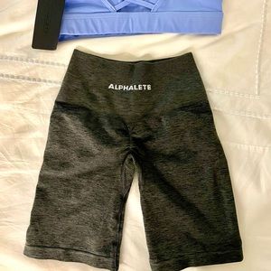 Powdered Gray Amplify Biker Shorts